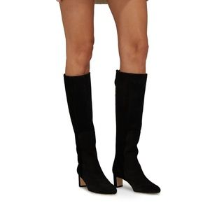 AEYDE Taylor Suede Black Boots